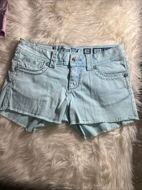Miss Me Light Blue Denim Cutoff Shorts